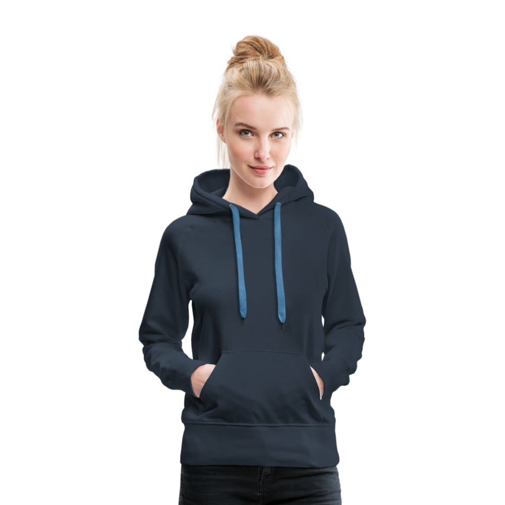 Sweat-shirt à capuche Premium pour femmes - marine