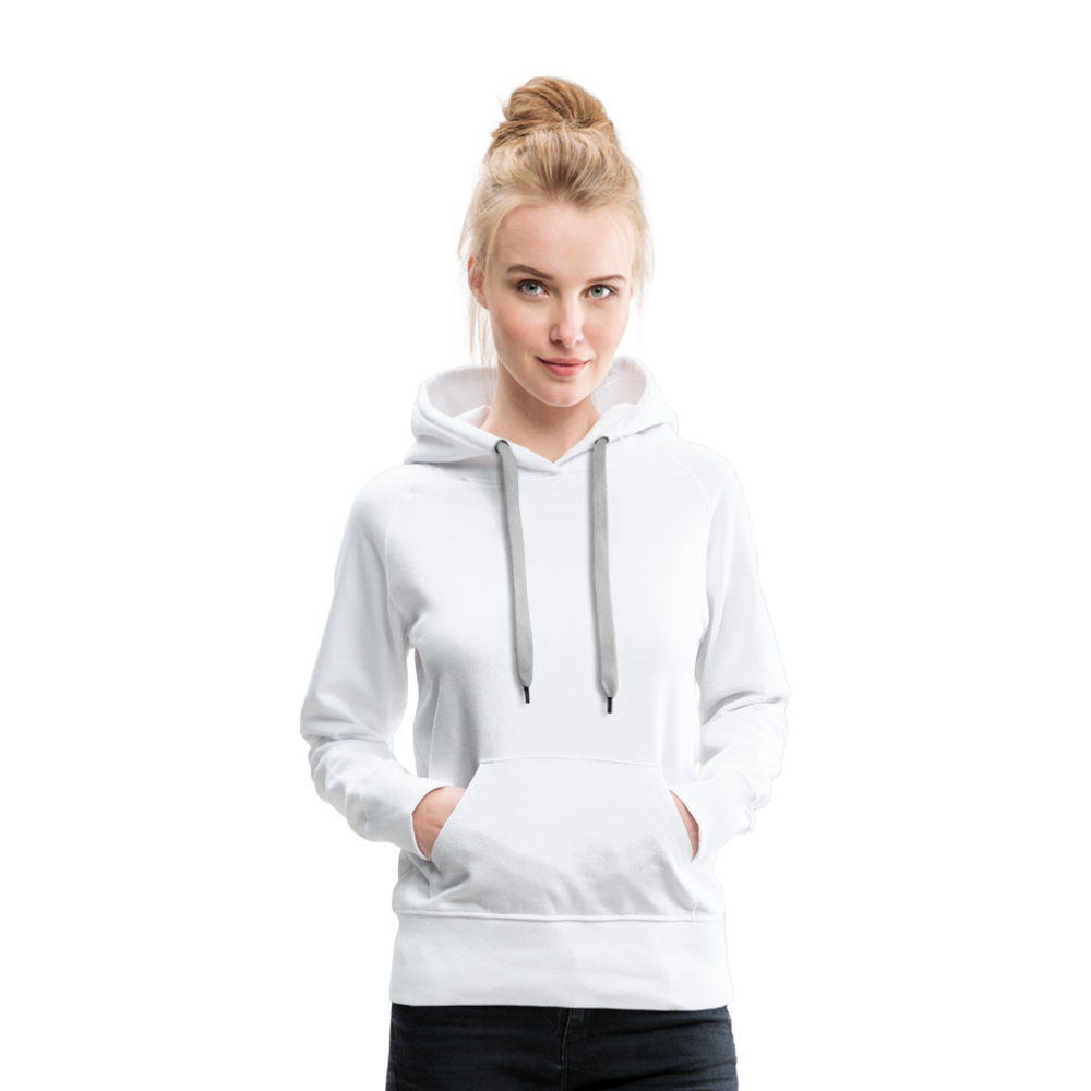 Sweat-shirt à capuche Premium pour femmes - blanc