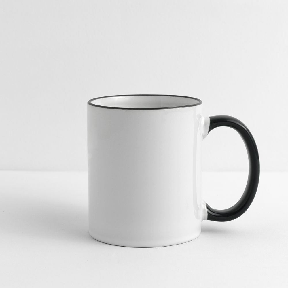 Mug panoramique contrasté et blanc - blanc/noir