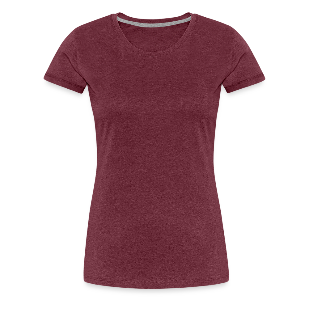 T-shirt Premium Femme - rouge bordeaux chiné