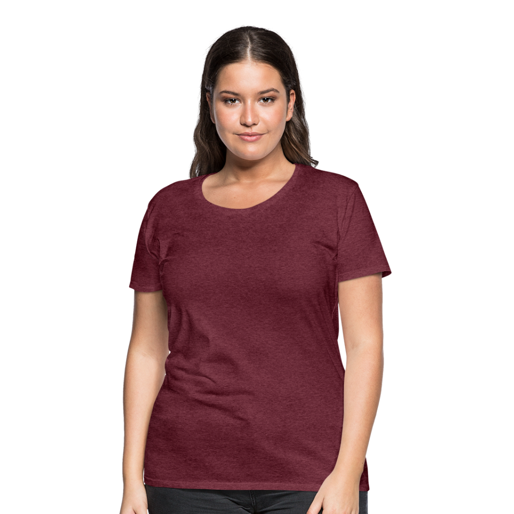 T-shirt Premium Femme - rouge bordeaux chiné