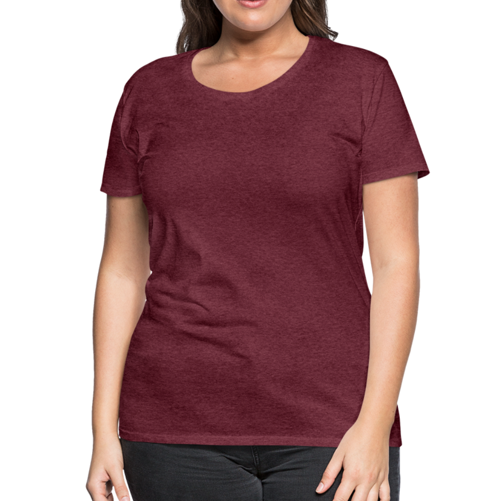 T-shirt Premium Femme - rouge bordeaux chiné