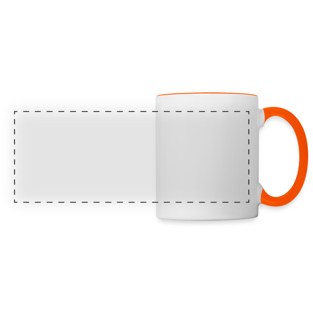 Mug panoramique contrasté et blanc - blanc/orange