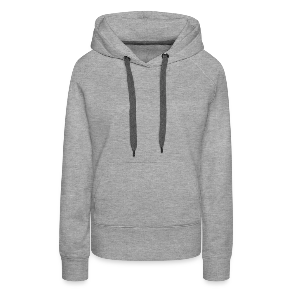 Sweat-shirt à capuche Premium pour femmes - gris chiné