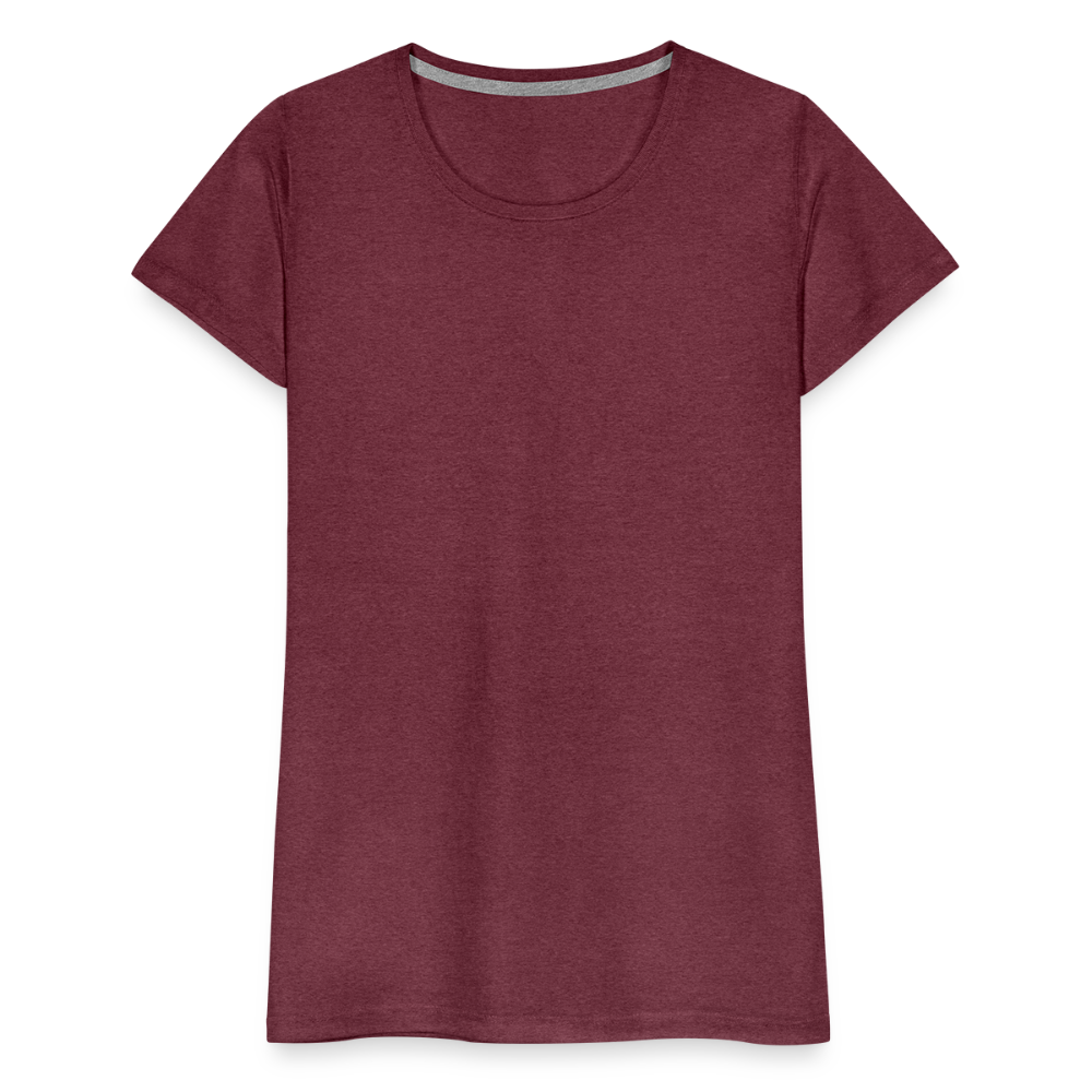 T-shirt Premium Femme - rouge bordeaux chiné