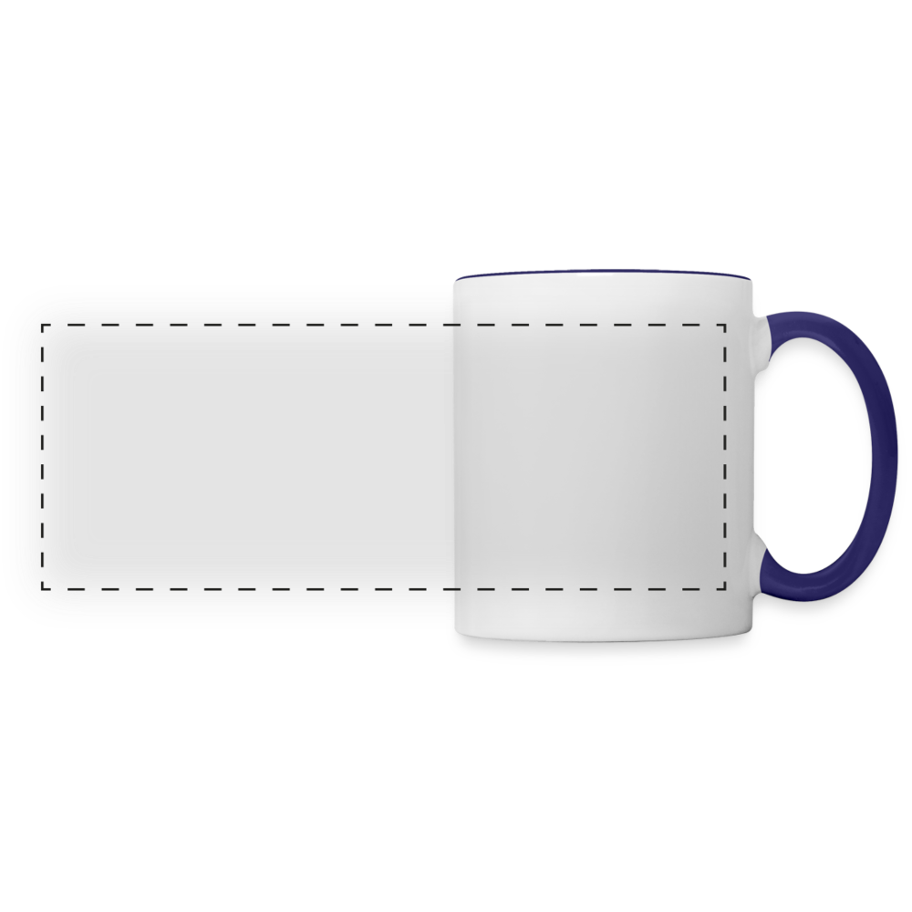 Mug panoramique contrasté et blanc - blanc/bleu cobalt