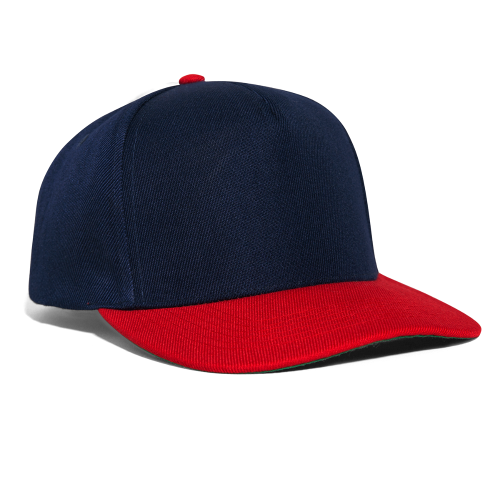 Casquette snapback - bleu marine/rouge