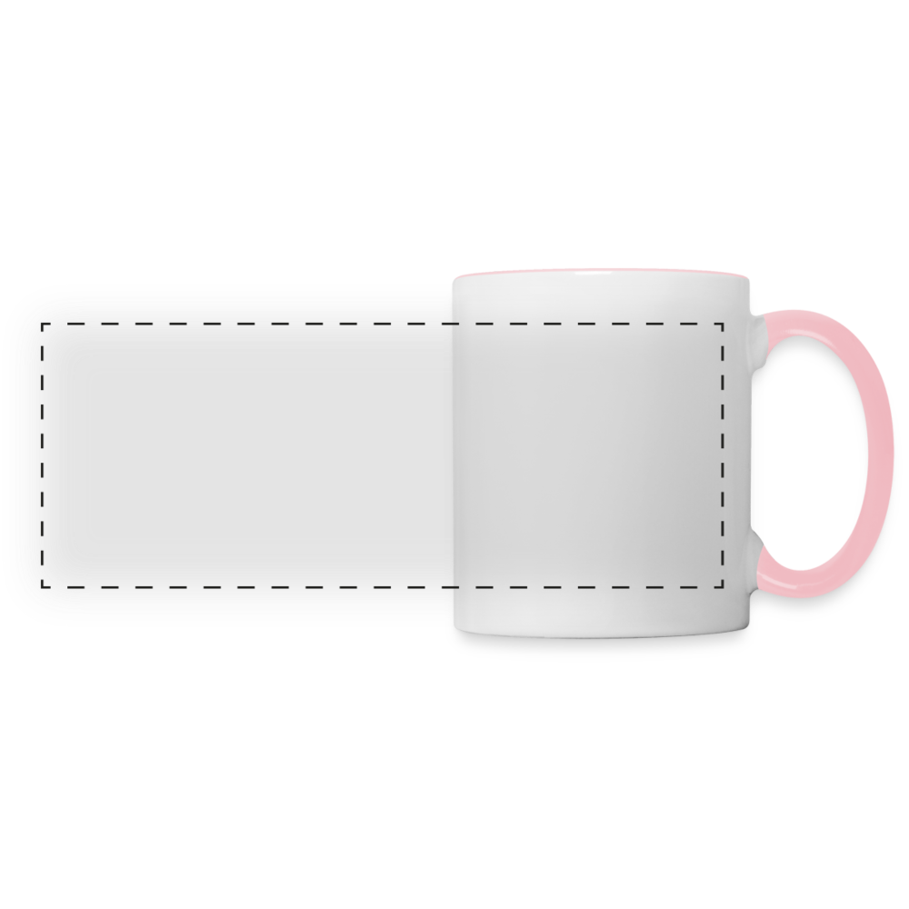 Mug panoramique contrasté et blanc - blanc/rose