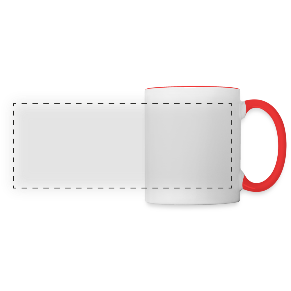 Mug panoramique contrasté et blanc - blanc/rouge