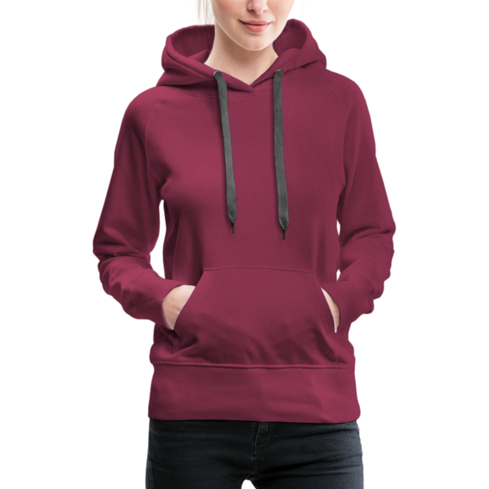 Sweat-shirt à capuche Premium pour femmes - bordeaux