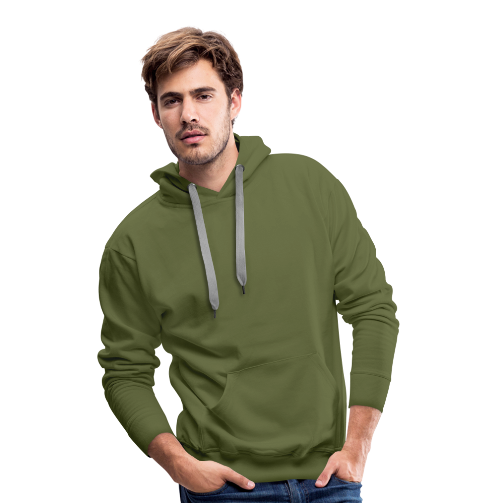 Sweat-shirt à capuche Premium pour hommes - vert olive