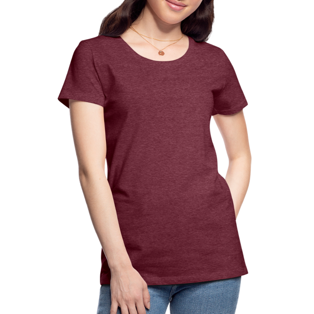 T-shirt Premium Femme - rouge bordeaux chiné