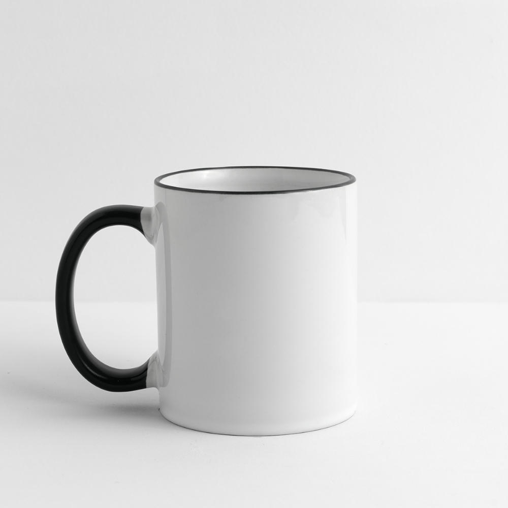 Mug panoramique contrasté et blanc - blanc/noir