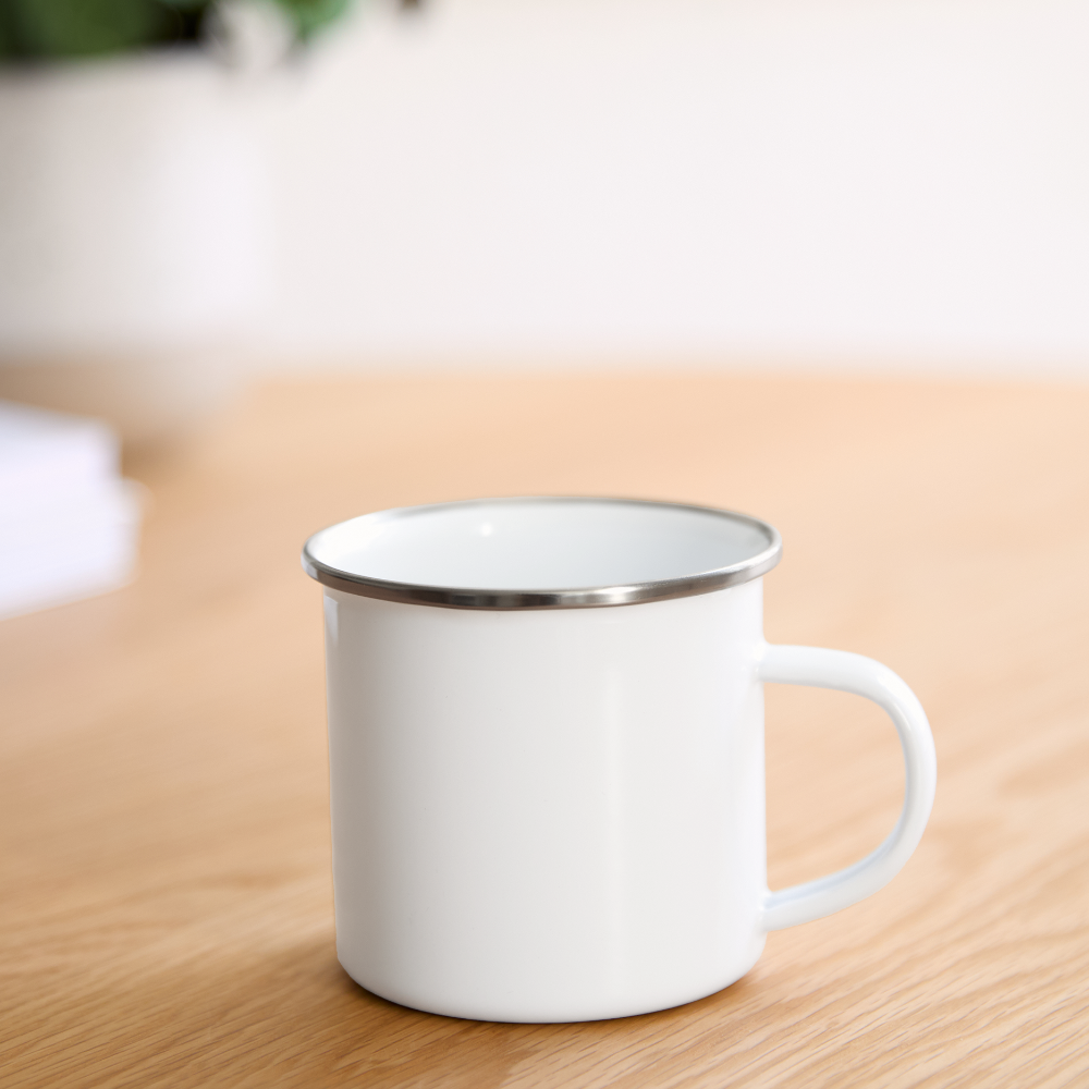 Mug panoramique émaillé - blanc