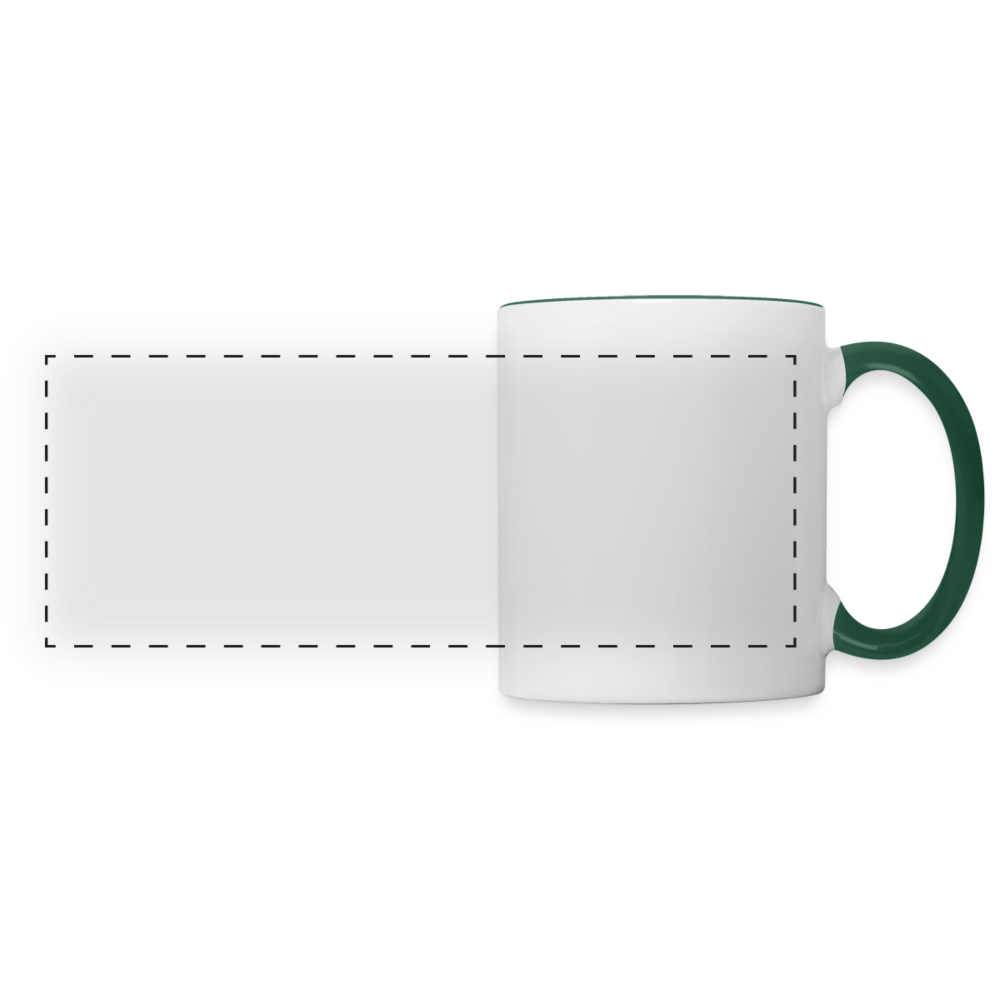 Mug panoramique contrasté et blanc - blanc/vert foncé