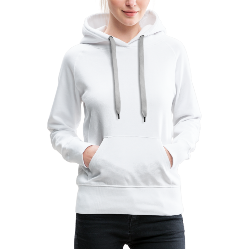 Sweat-shirt à capuche Premium pour femmes - blanc